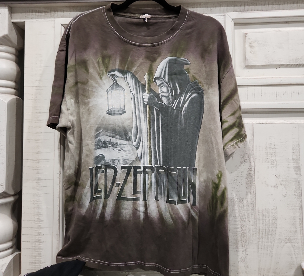 Anvil Led Zeppelin Graphic Tee - Black, Gray, Green